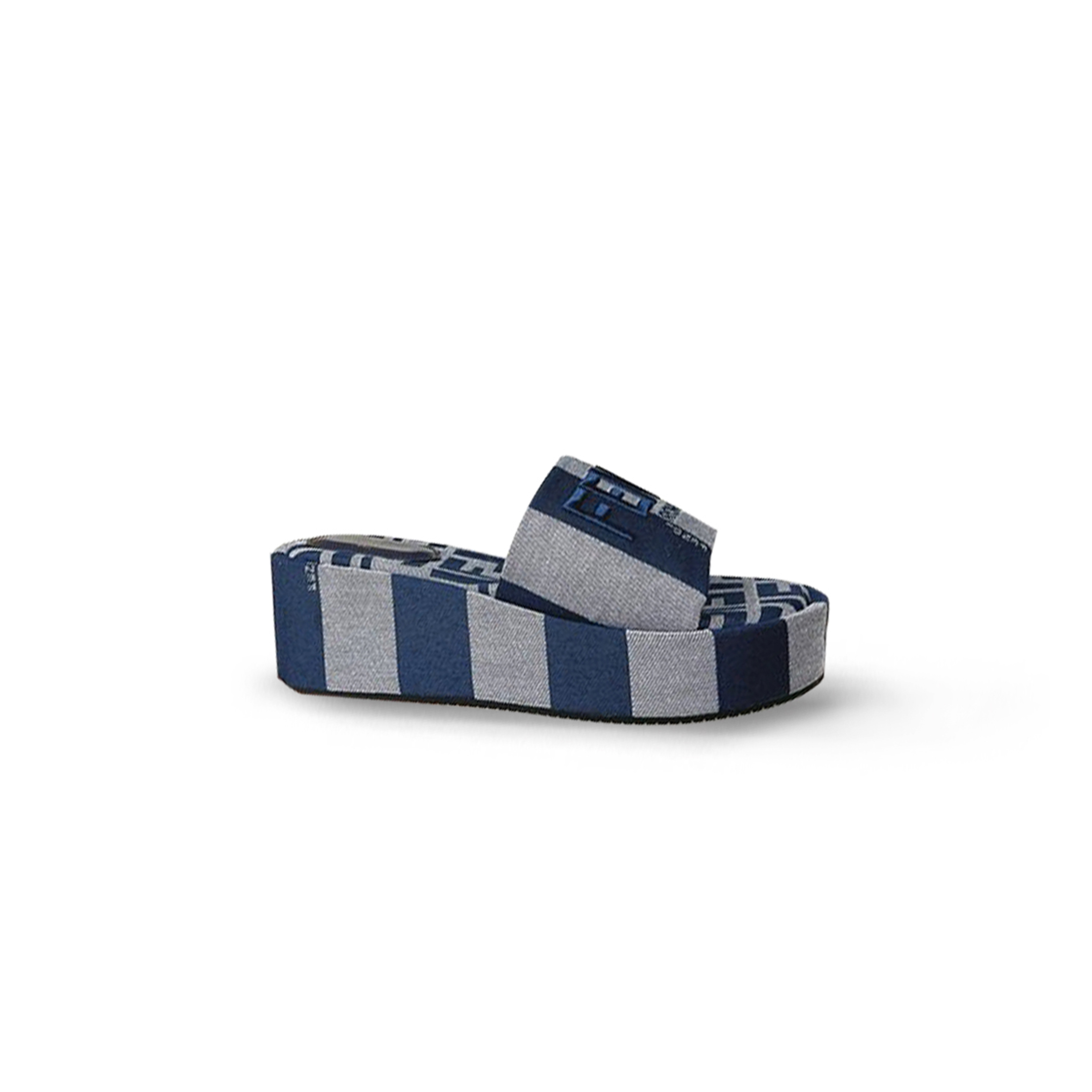 FENDI SUNSHINE FABRIC FLATFORM SLIDES 8R8515